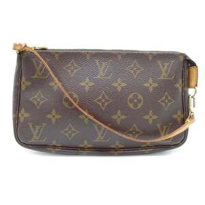 LOUIS VUITTON Brown Monogram Pochette Mini Bag